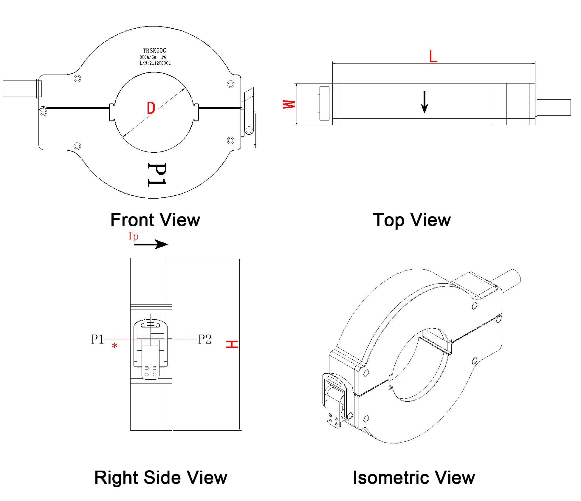 SplitCore Current Transformer المحول الحالي