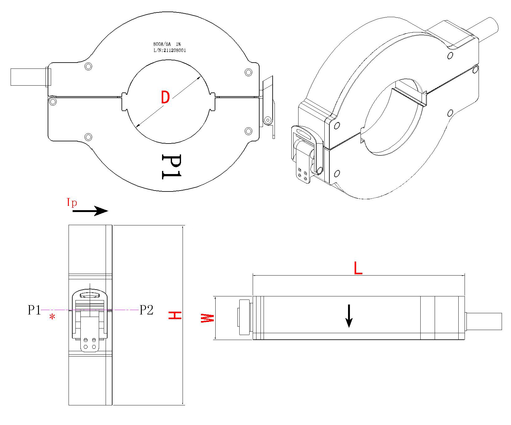 C Series split type type type turner (busbar مثقبة بمسمار ثابت)