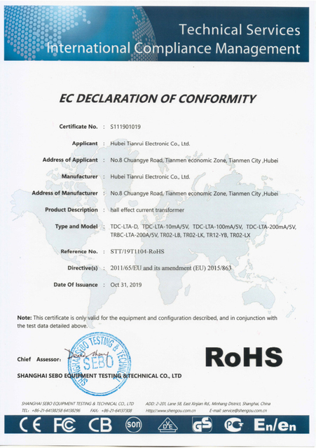 2_0002_20191031ROHS 证书 TDC-LTA 系列